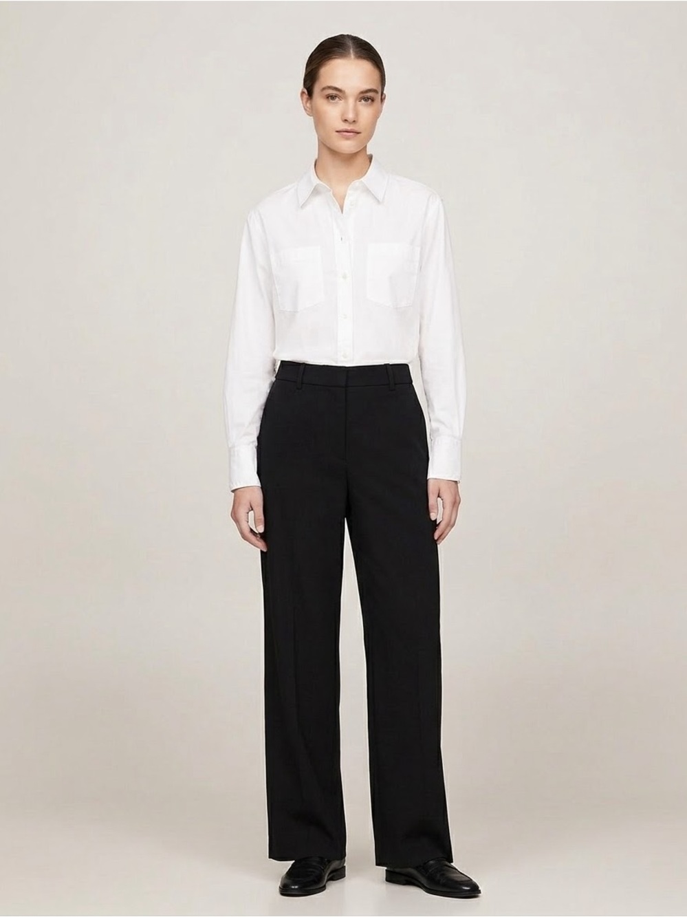 Zara Women’s White Button-Down Shirt Size Small